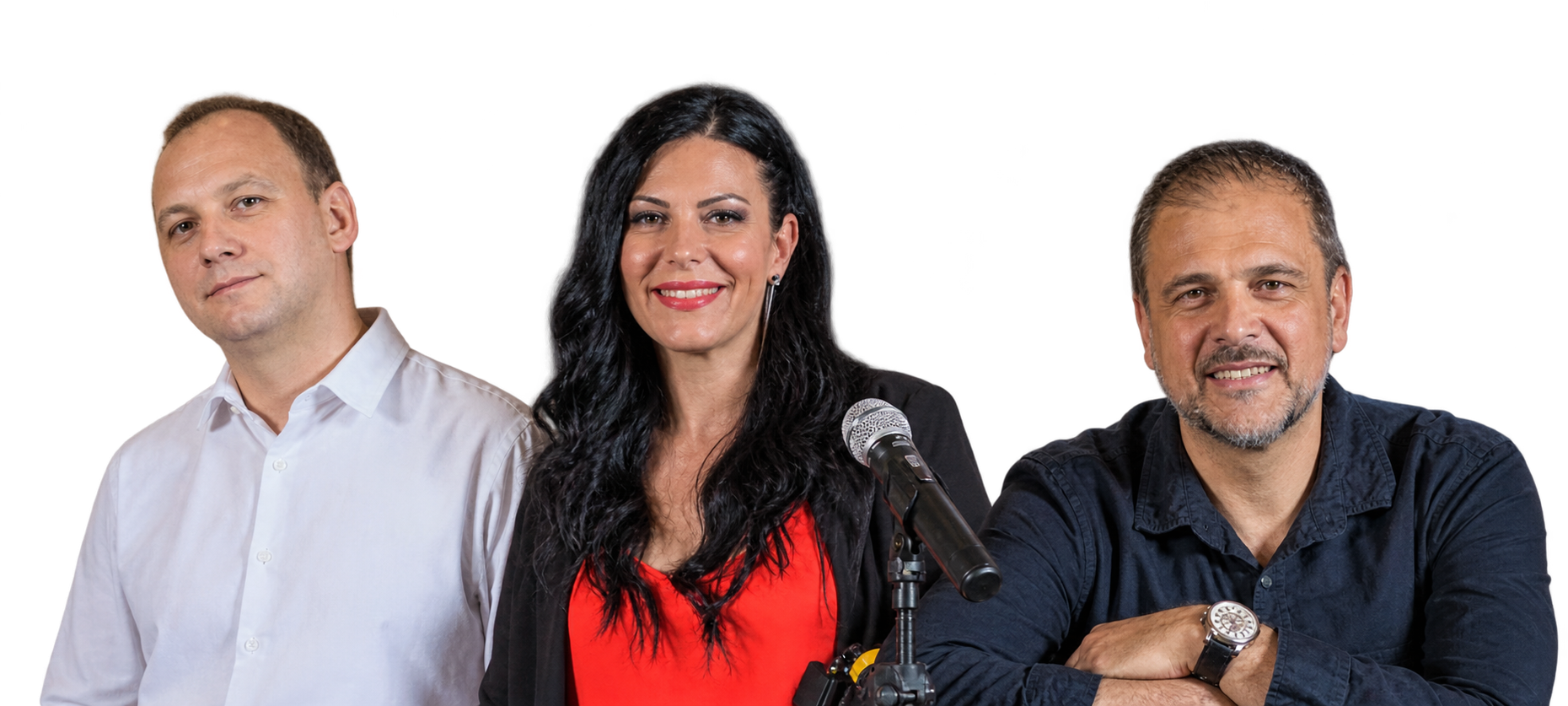Dijana Gavrilović, Aleksandar Čović i Slađan Stojković — članovi Atrativo benda